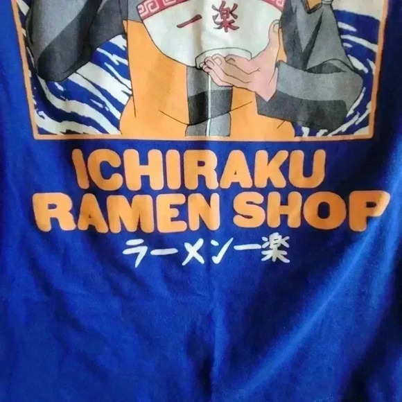 NARUTO T Shirt Shippuden 2007 Ichiraku Ramen Shop Print Youth XL Blue - Picture 7 of 9